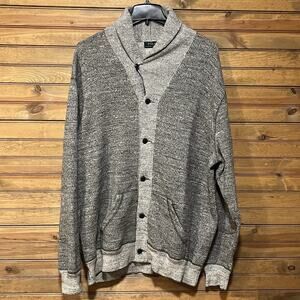 POLO Ralph Lauren Men’s Thick Gray Shawl Collar Cardigan Sweater Size 2XLT